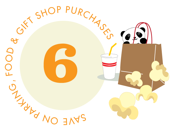 Save on parking, food, and gift shop purchases
