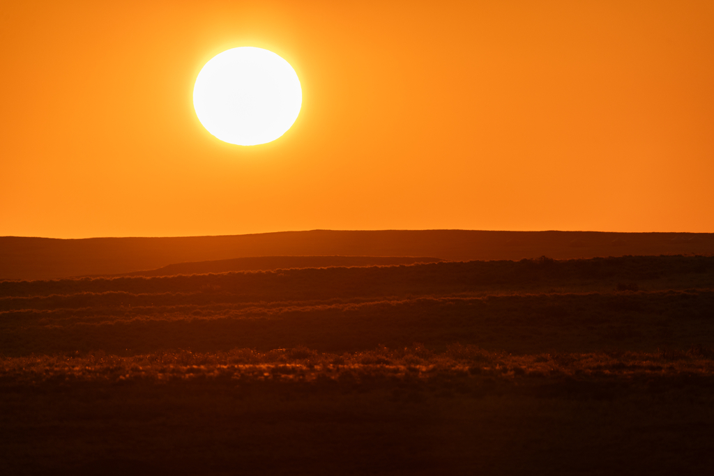 Sunset at American Prairie in Montana