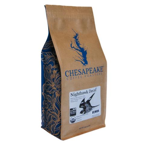 a coffee bag with an illustration of a Nighthawk