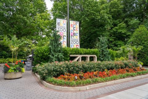 Pedestrian entrance to the Smithsonian's National Zoo on Connecticut Ave.