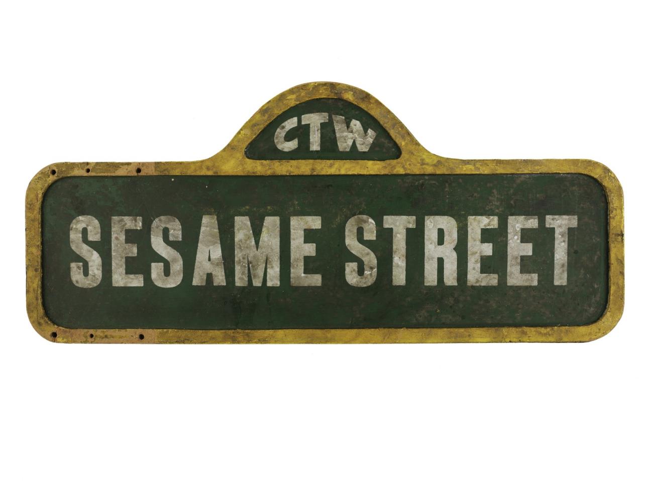 Sesame Street Sign from National Museum of American History