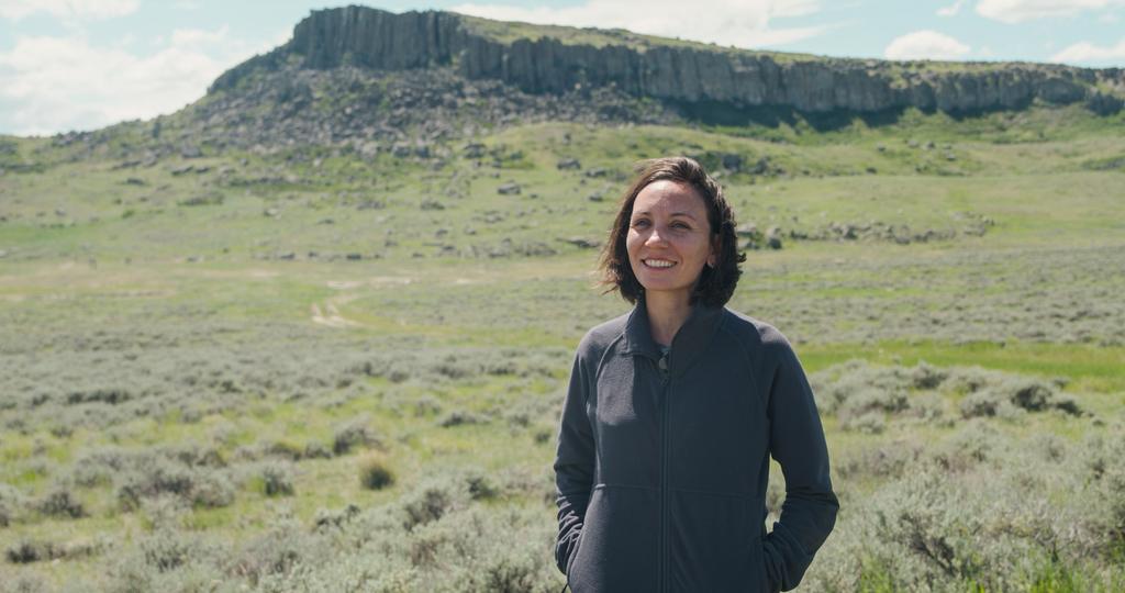 Smithsonian Ecologist Olivia Cosby on the Northern Great Plains in Montana.