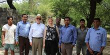 Kelly and Smith with colleagues in India