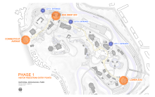 In 2019, the Zoo will reduce the 13 public entrances to three main entrances and three temporary consolidated entrances at existing parking lots.