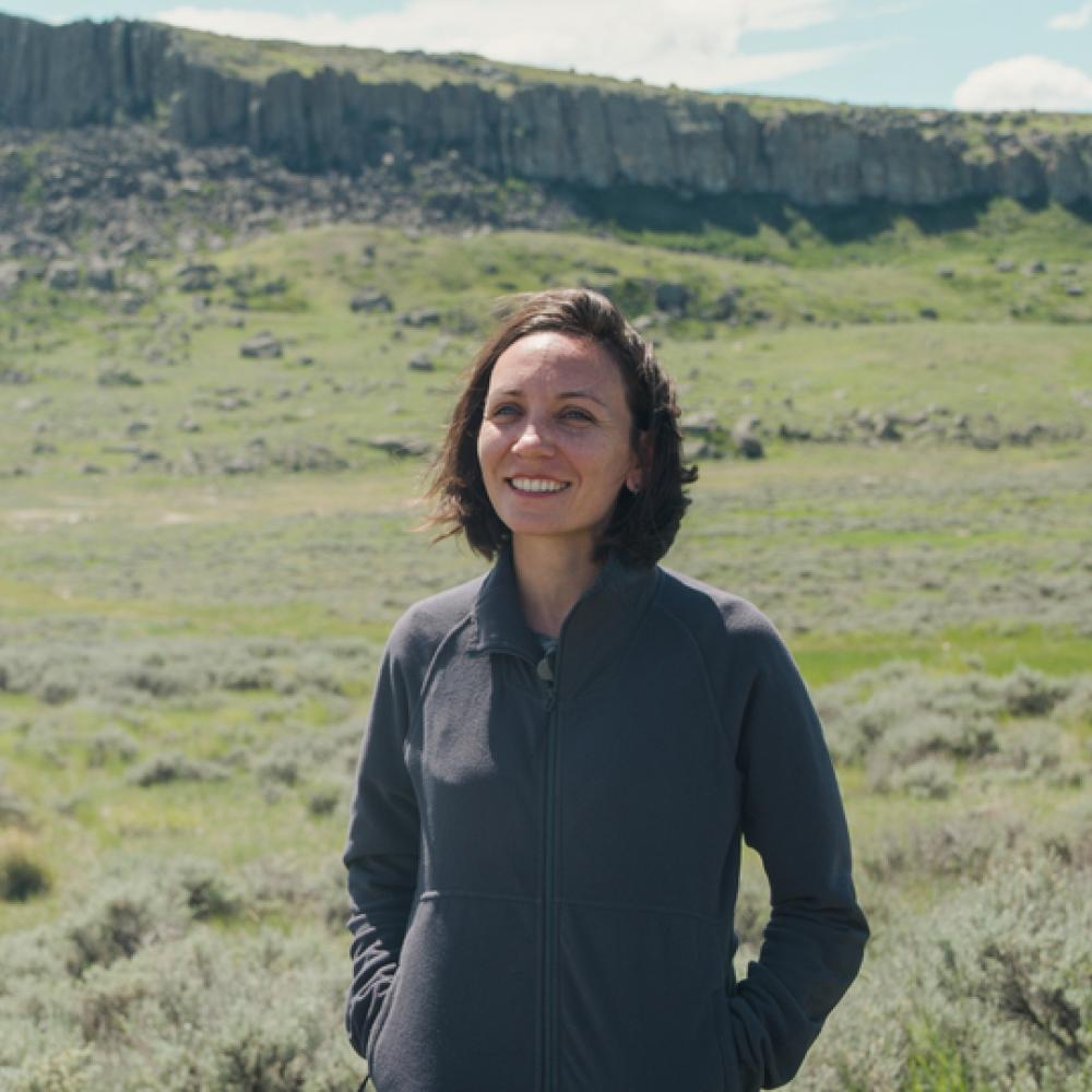 Smithsonian Ecologist Olivia Cosby on the Northern Great Plains in Montana.