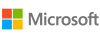 The Microsoft company logo with a grid of four colored squares to the left of the word "Microsoft"