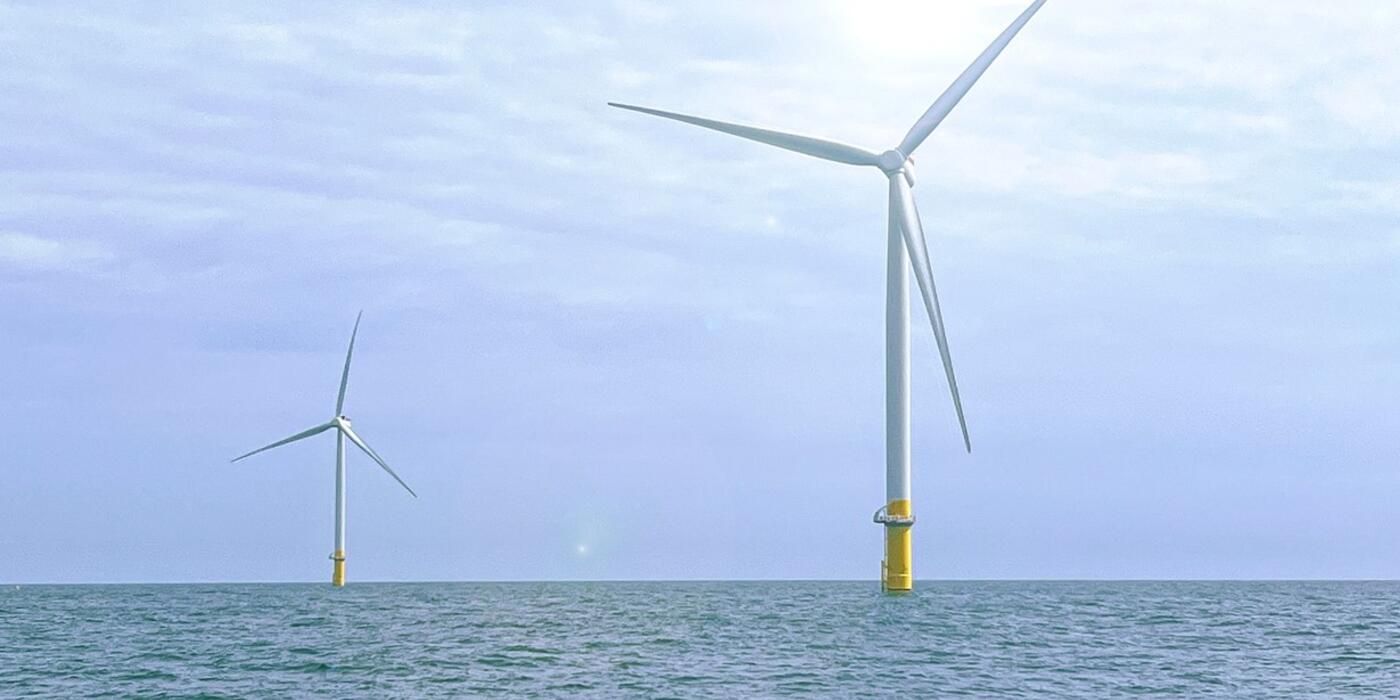 offshore wind turbines off the coast of Virginia