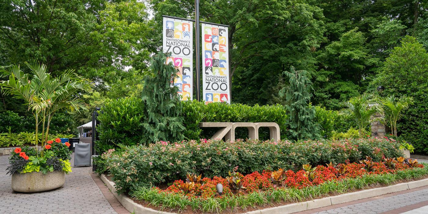 Pedestrian entrance to the Smithsonian's National Zoo on Connecticut Ave.