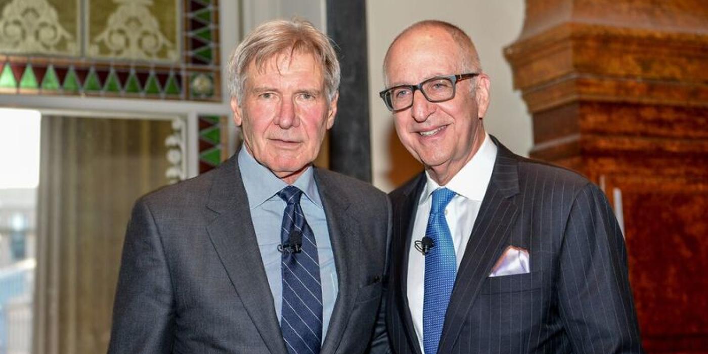 Harrison Ford and Smithsonian Secretary David Skorton